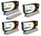 Catch Supplies Replacement Okidata 44059112,44059111,44059110,44059109 Standard Yield Laser Printer Toner Cartridges - Five Pack