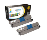 Catch Supplies Replacement Okidata 44469802 Standard Yield Laser Printer Toner Cartridges - Two Pack