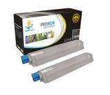 Catch Supplies Replacement Okidata 44059112 Standard Yield Laser Printer Toner Cartridges - Two Pack