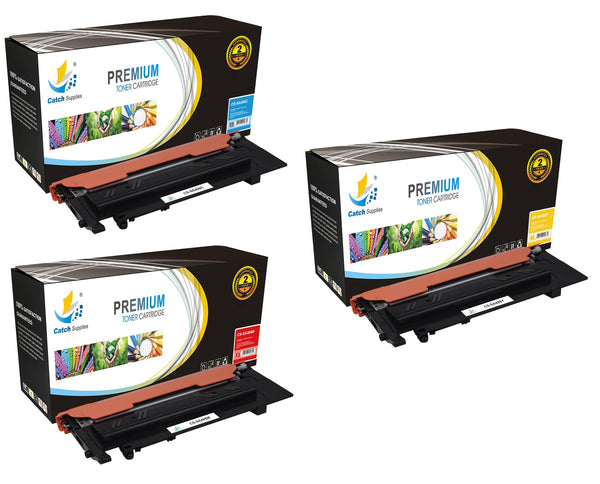 Catch Supplies Replacement Samsung CLT-C406S,CLT-M406S,CLT-Y406S Standard Yield Laser Printer Toner Cartridges - Three Pack
