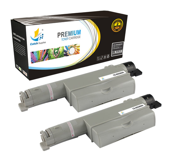 Compatible Xerox 106R01221 High-Yield Black Toner Cartridge Toner Cartridges, 2-Pack