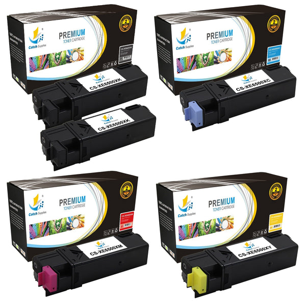 Catch Supplies Replacement Xerox 106R01597,106R01594,106R01595,106R01596 Standard Yield Laser Printer Toner Cartridges - Five Pack