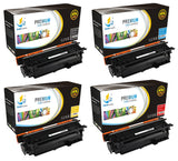 Catch Supplies Replacement HP CE250A,CE251A,CE252A,CE253A Standard Yield Laser Printer Toner Cartridges - Four Pack