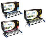 Catch Supplies Replacement HP CB401A,CB402A,CB403A Standard Yield Laser Printer Toner Cartridges - Three Pack