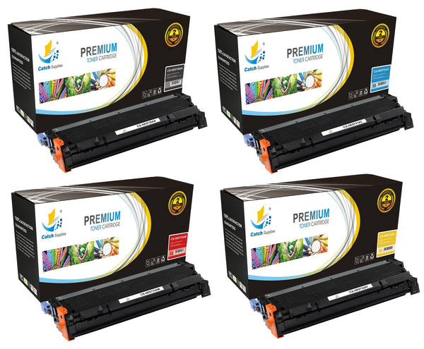 Catch Supplies Replacement HP C9730A,C9731A,C9732A,C9733A Standard Yield Laser Printer Toner Cartridges - Four Pack
