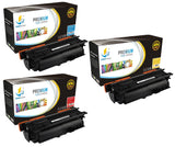 Catch Supplies Replacement HP CE261A,CE262A,CE263A, Standard Yield Laser Printer Toner Cartridges - Three Pack