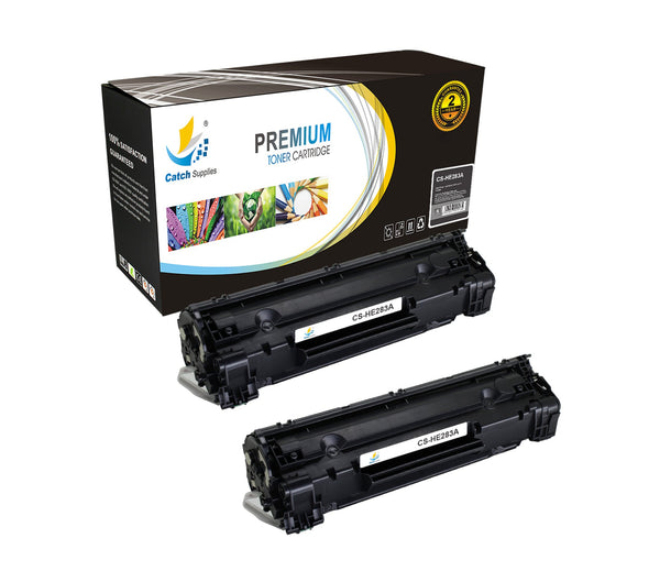 Catch Supplies Replacement HP CF283A Standard Yield Laser Printer Toner Cartridges - Two Pack