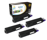 Catch Supplies Replacement Okidata 44574701 Standard Yield Laser Printer Toner Cartridges - Four Pack