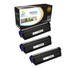 Catch Supplies Replacement Okidata 43979201 Standard Yield Laser Printer Toner Cartridges - Three Pack