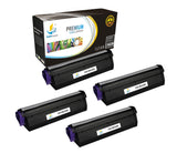 Catch Supplies Replacement Okidata 43979201 Standard Yield Laser Printer Toner Cartridges - Four Pack