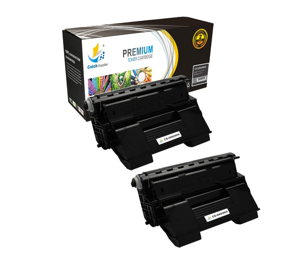 Catch Supplies Replacement Okidata 52114502 Standard Yield Laser Printer Toner Cartridges - Two Pack
