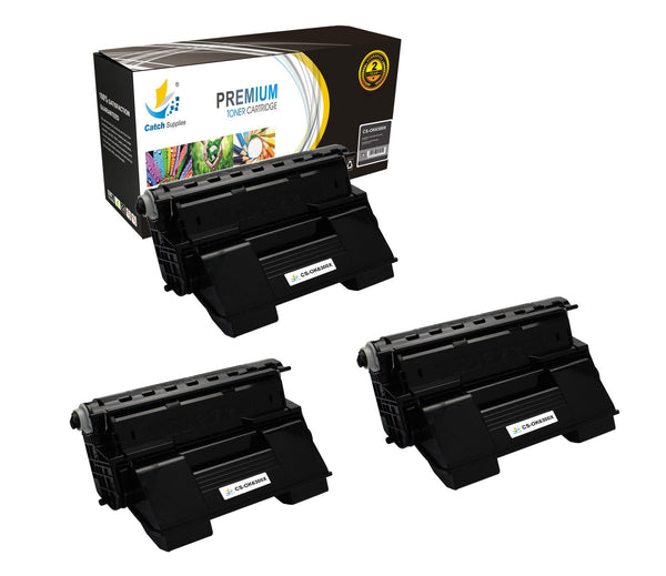 Catch Supplies Replacement Okidata 52114502 Standard Yield Laser Printer Toner Cartridges - Three Pack