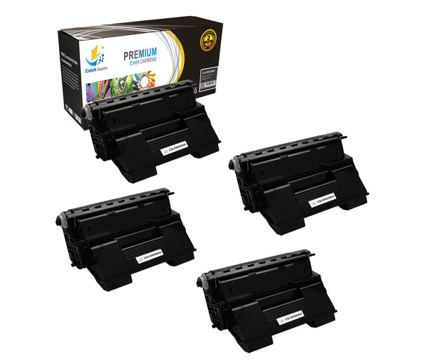 Catch Supplies Replacement Okidata 52114502 Standard Yield Laser Printer Toner Cartridges - Four Pack