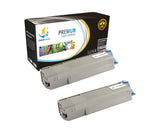 Catch Supplies Replacement Okidata 43324404 Standard Yield Laser Printer Toner Cartridges - Two Pack