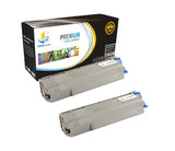 Catch Supplies Replacement Okidata 43324420 Standard Yield Laser Printer Toner Cartridges - Two Pack