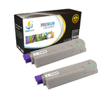 Catch Supplies Replacement Okidata 44315304 Standard Yield Laser Printer Toner Cartridges - Two Pack